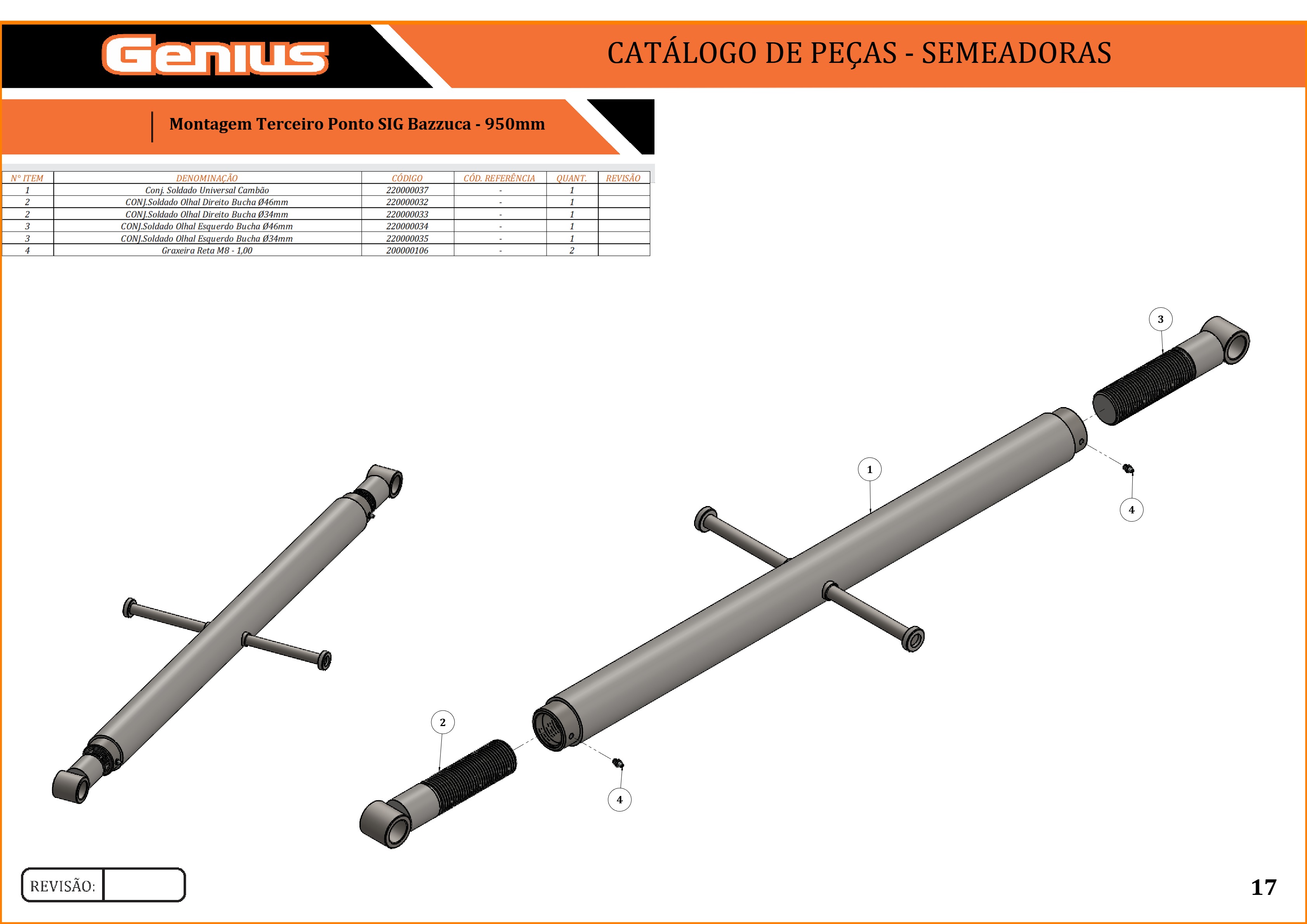 Conj. Soldado Olhal Direito Bucha Ø46mm