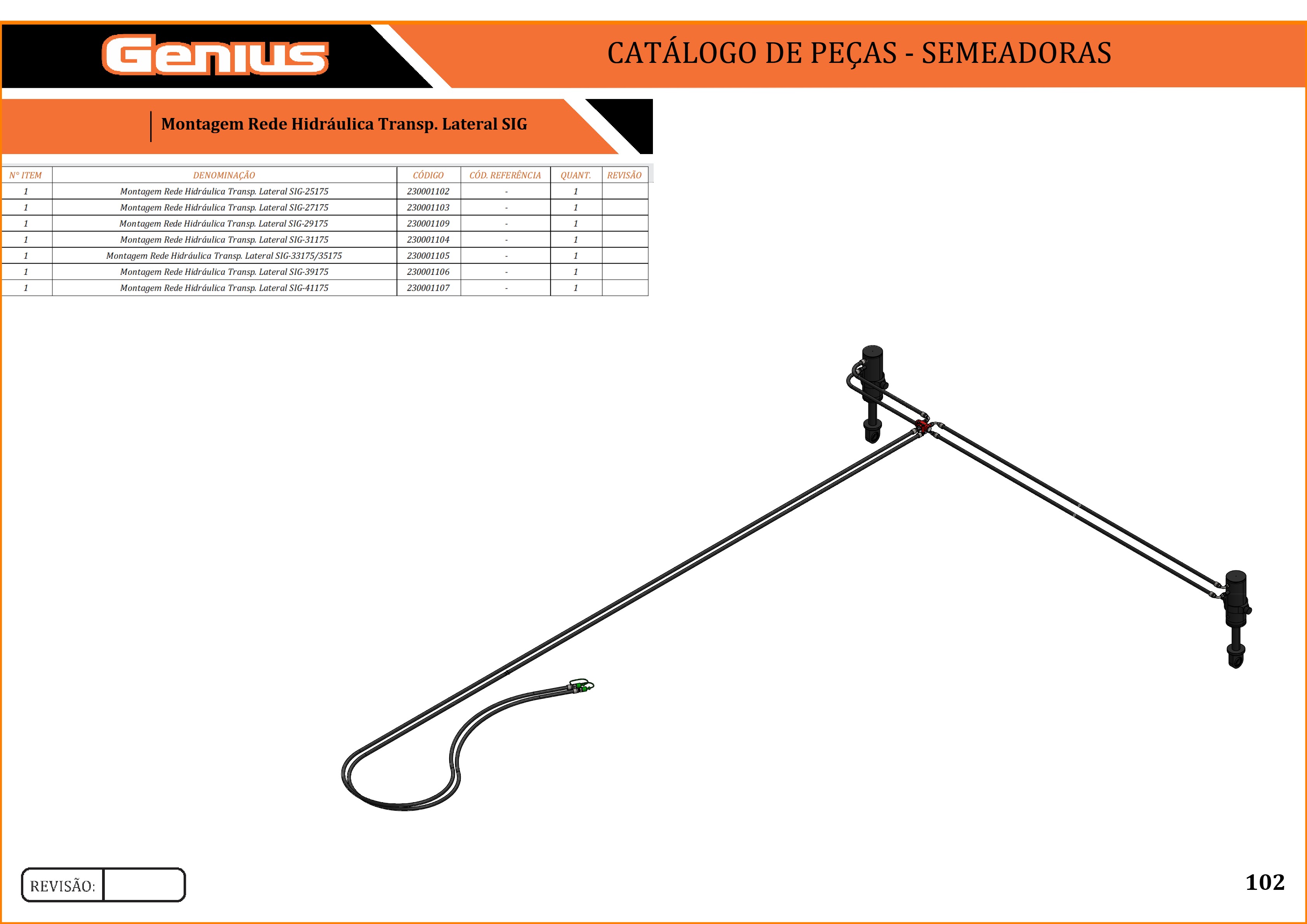 Montagem Rede Hidráulica Transp. Lateral SIG-33175/35175