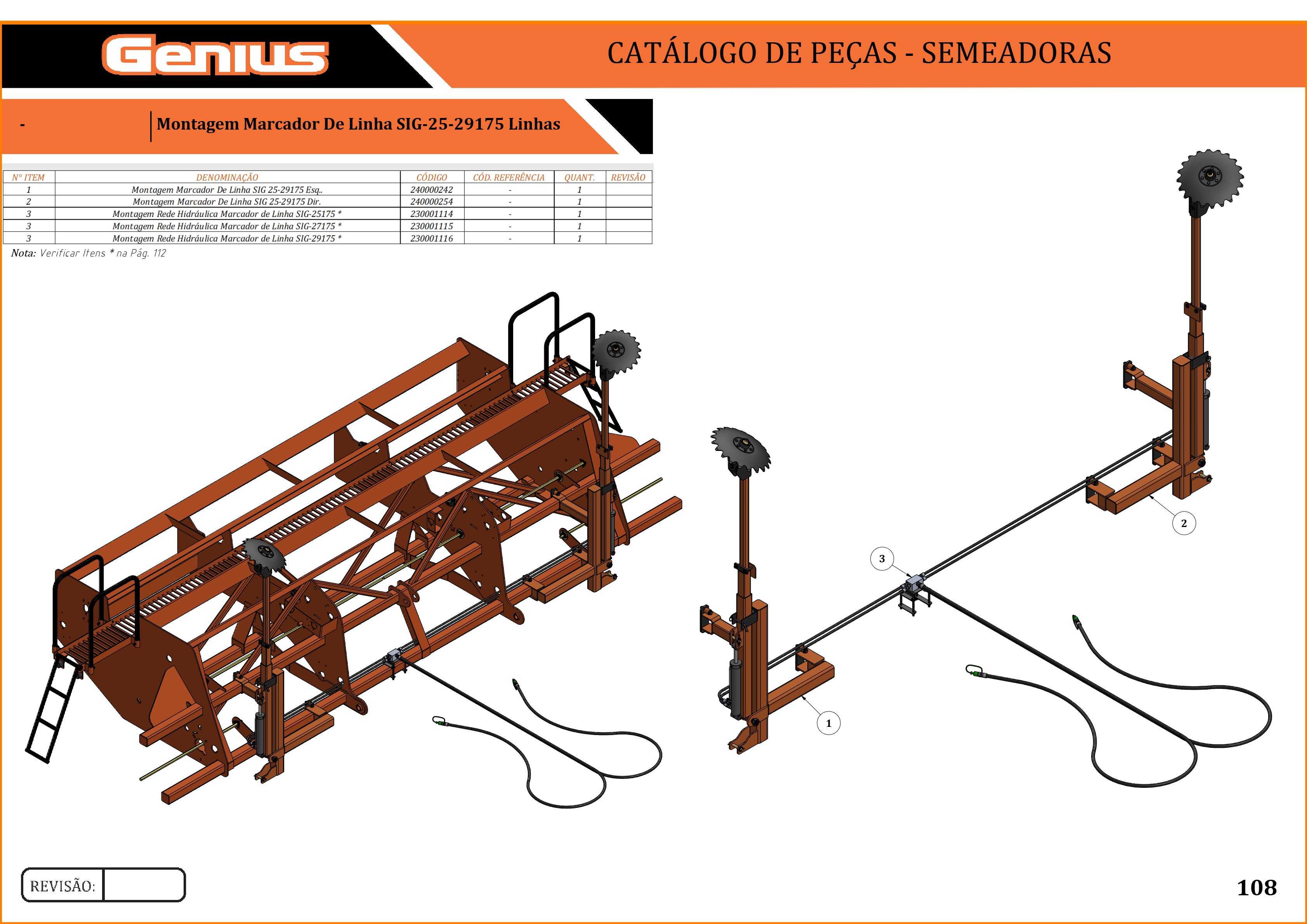 Montagem Rede Hidráulica Marcador De Linha SIG-25175