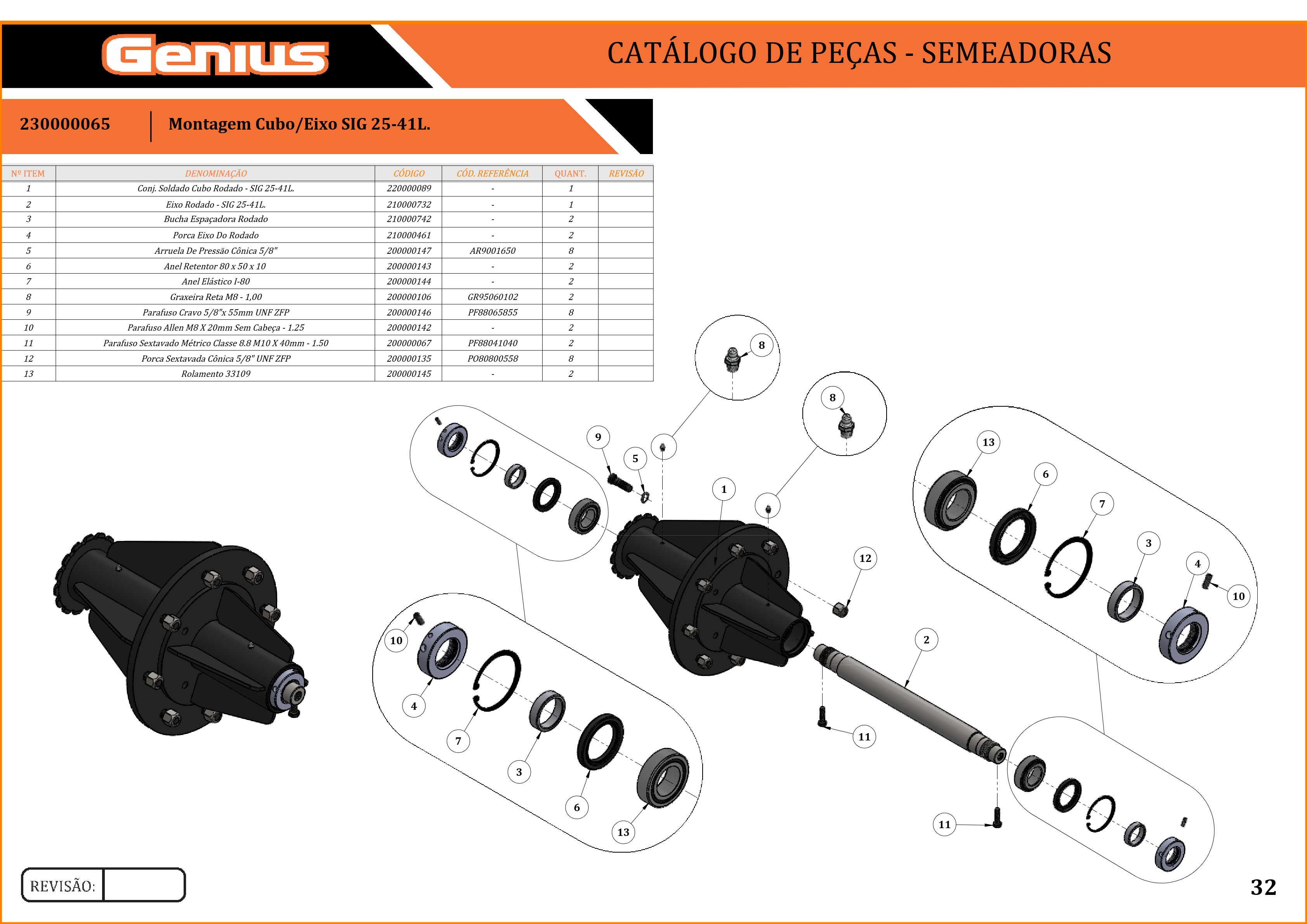 Montagem Cubo/Eixo SIG 25-41L.