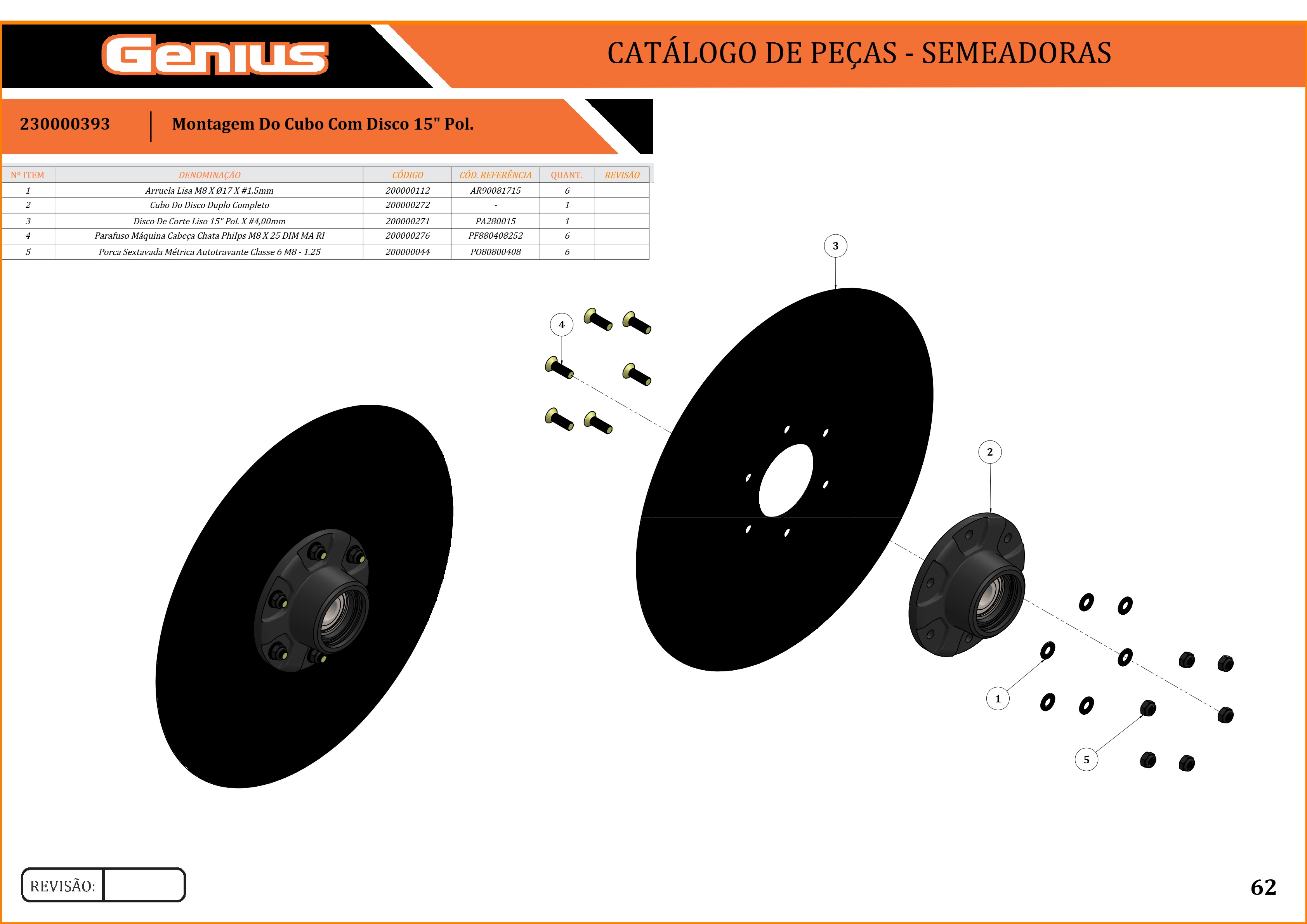Montagem Do Cubo Com Disco 15" Pol.
