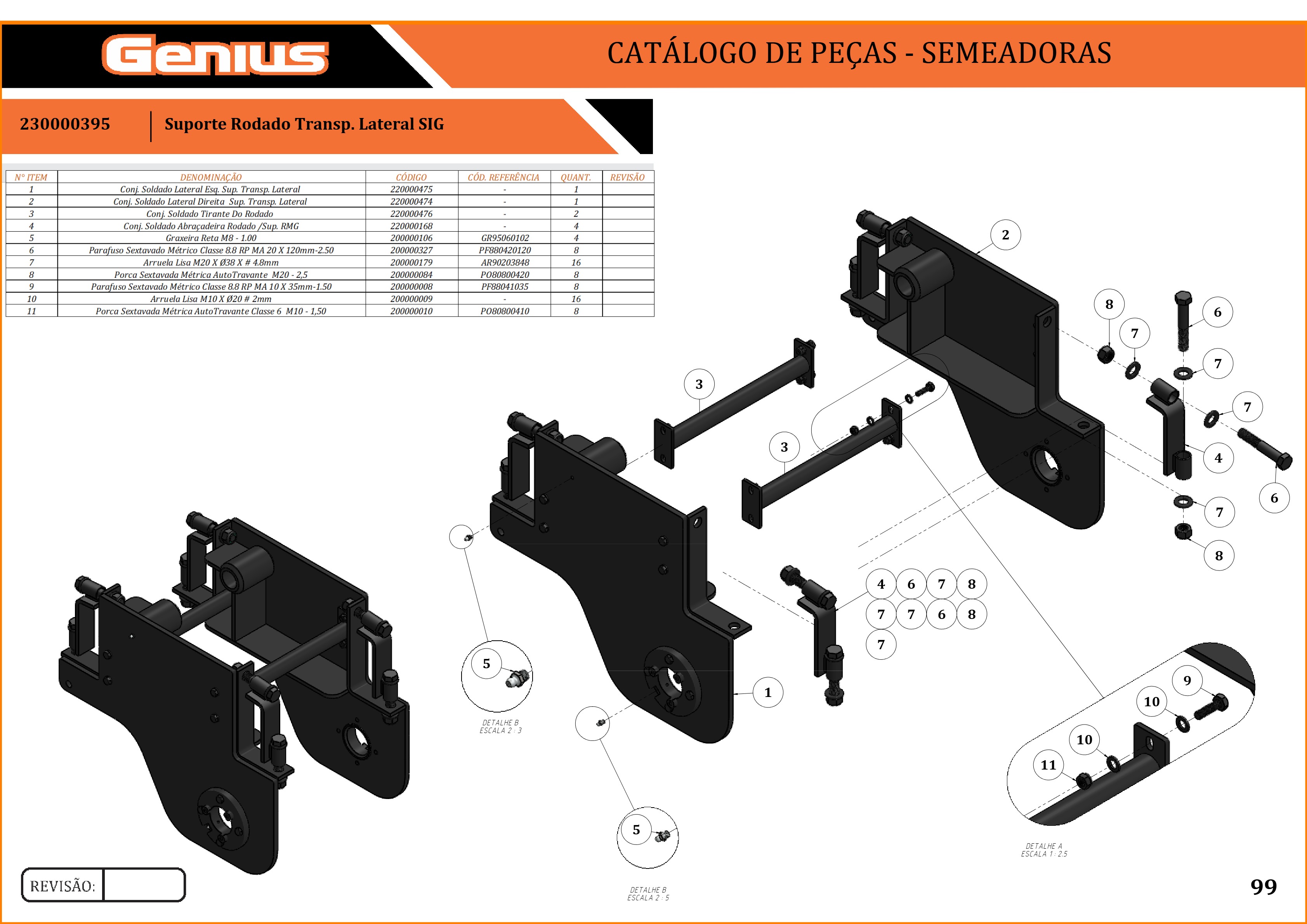 Suporte Rodado Transp. Lateral SIG