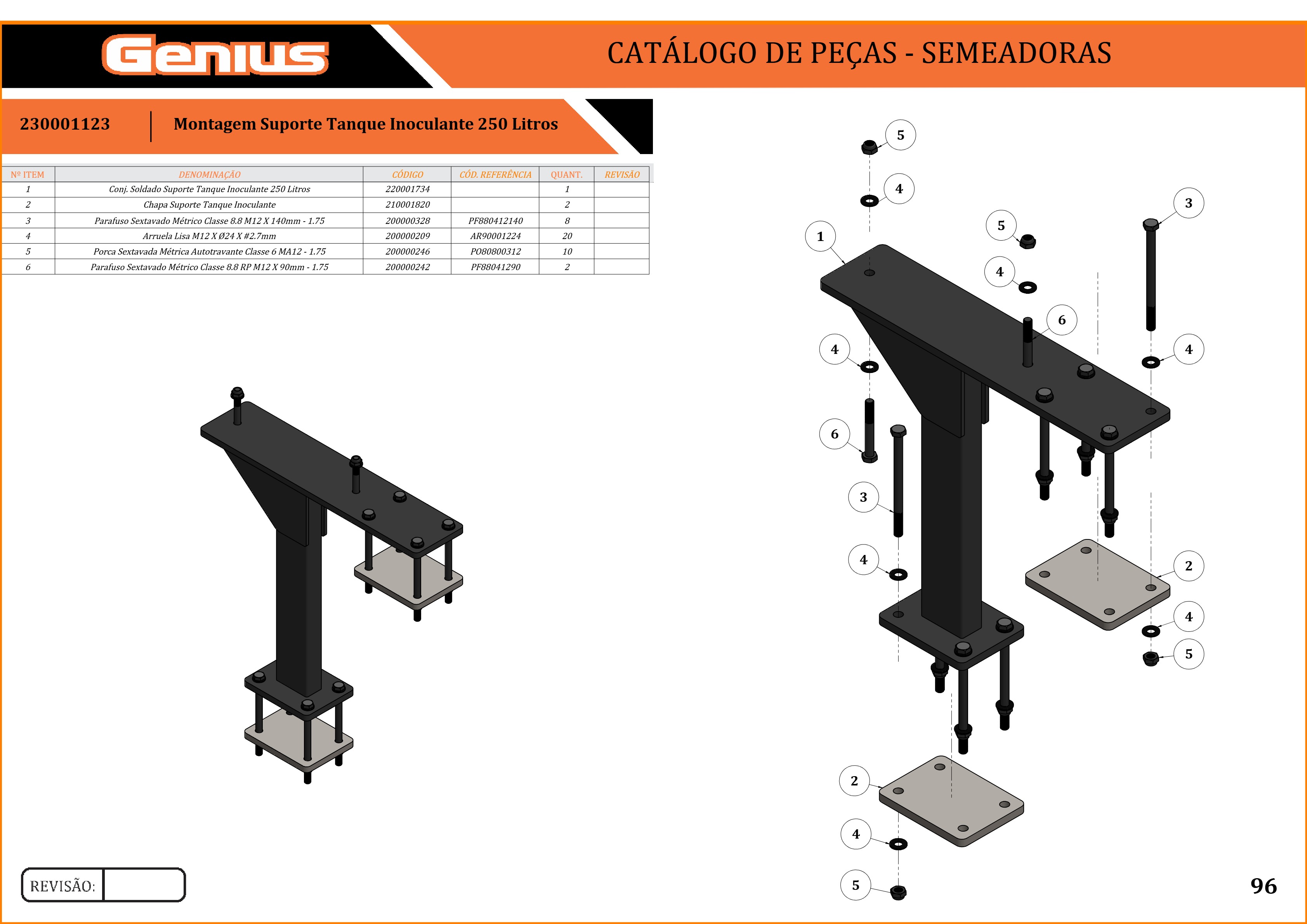 Montagem Suporte Tanque Inoculante 250 Litros