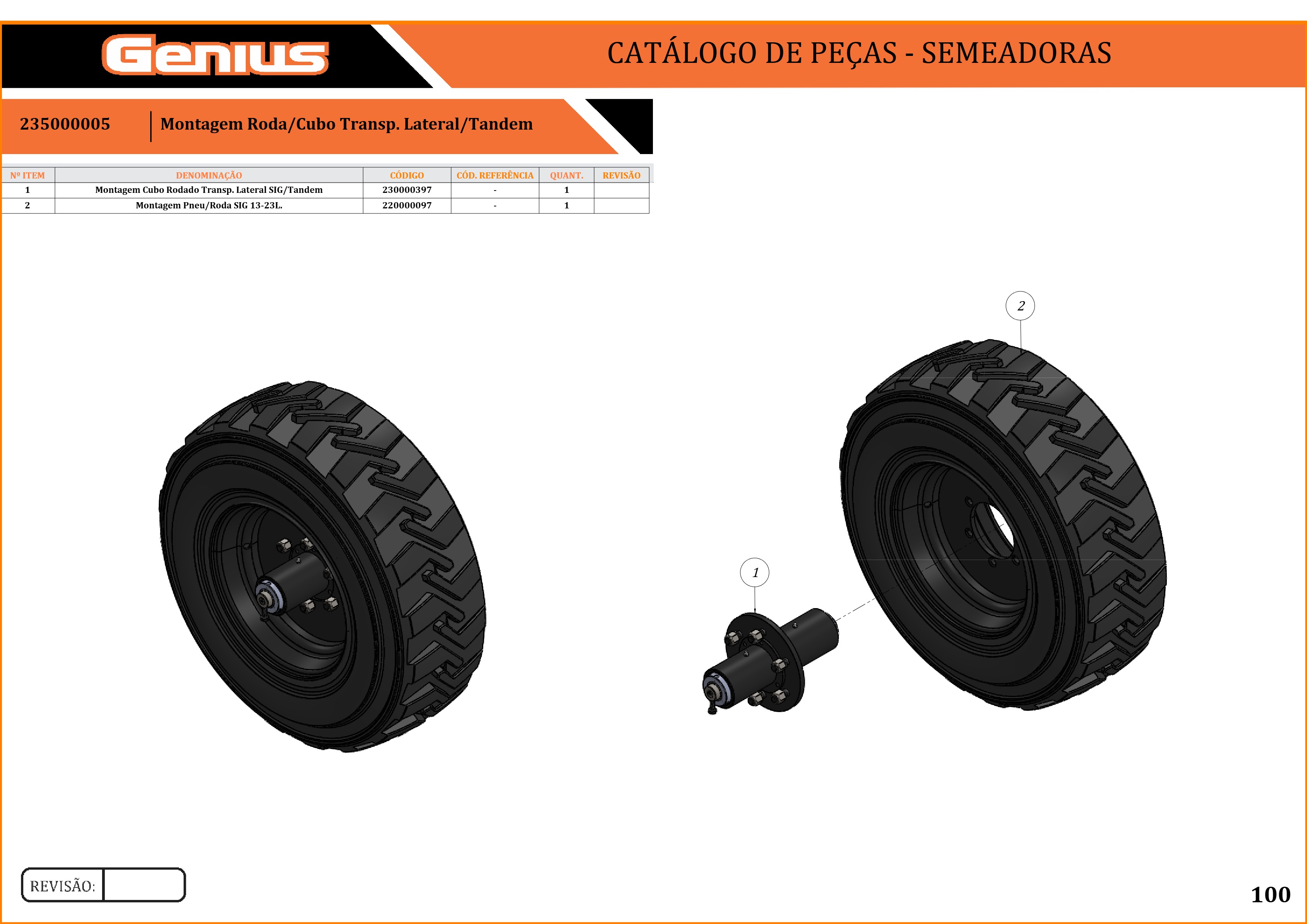 Montagem Roda/Cubo Transp. Lateral/Tandem