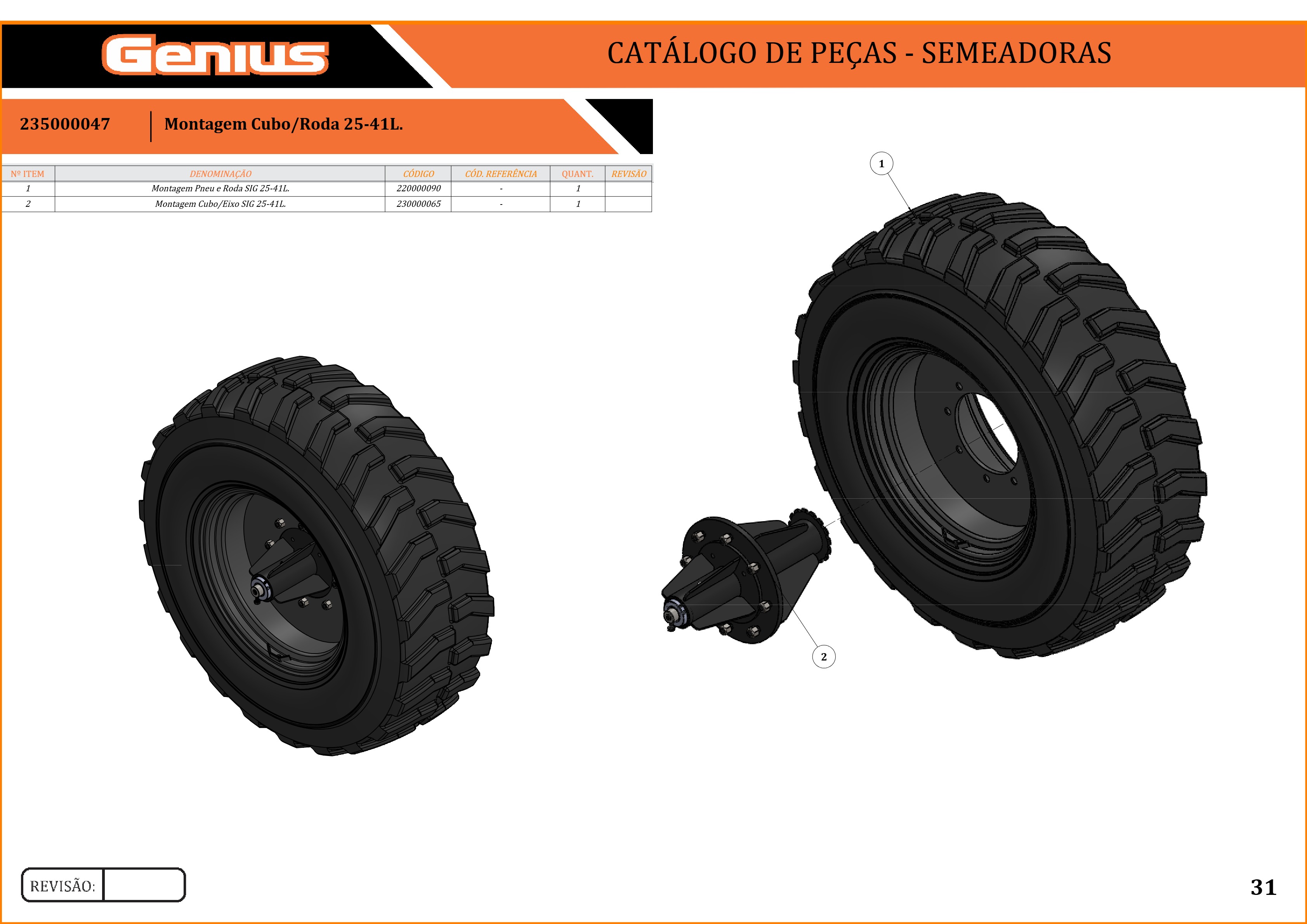 Montagem Cubo/Roda 25-41L.