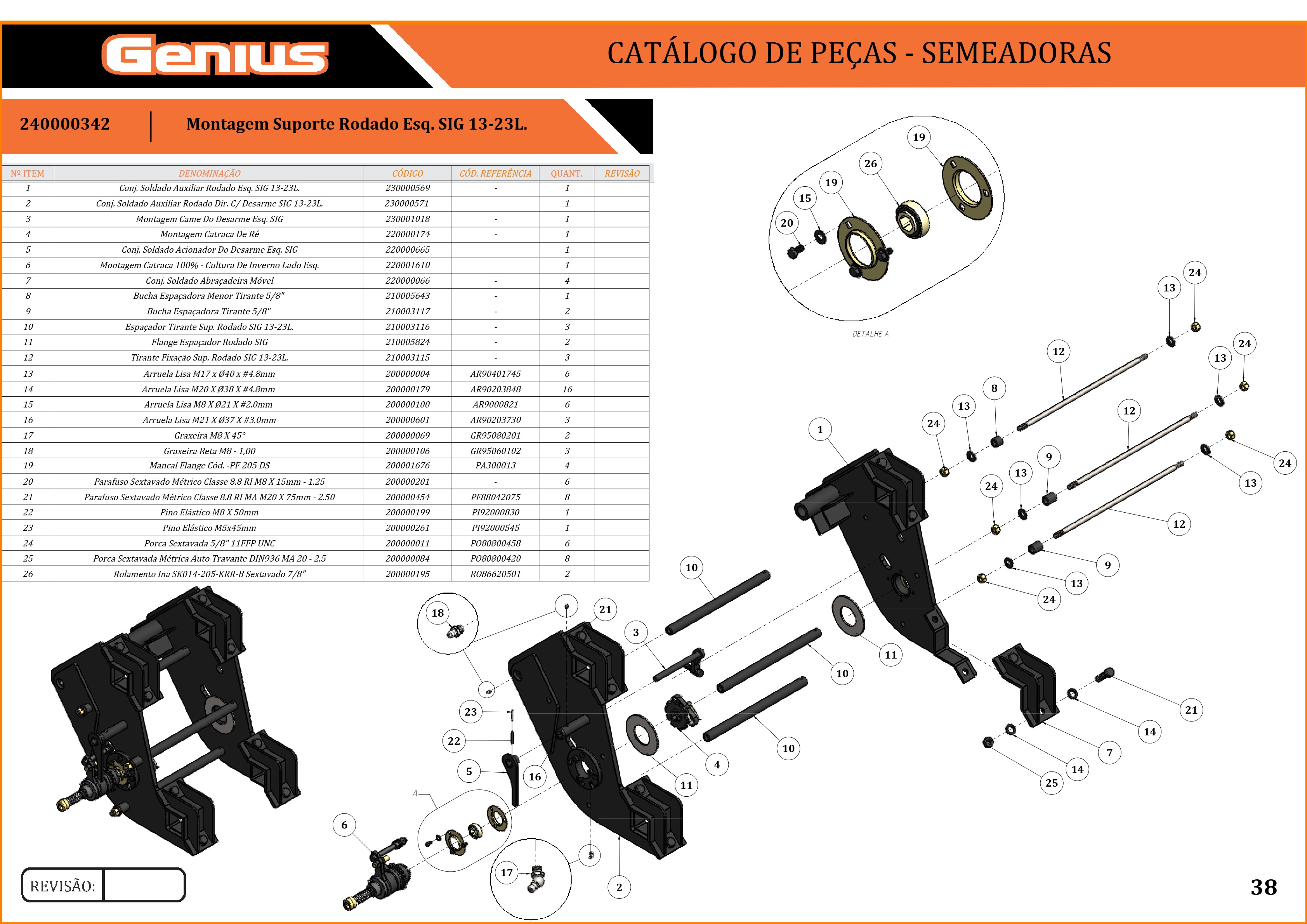Montagem Suporte Rodado Esq. SIG 13-23L.