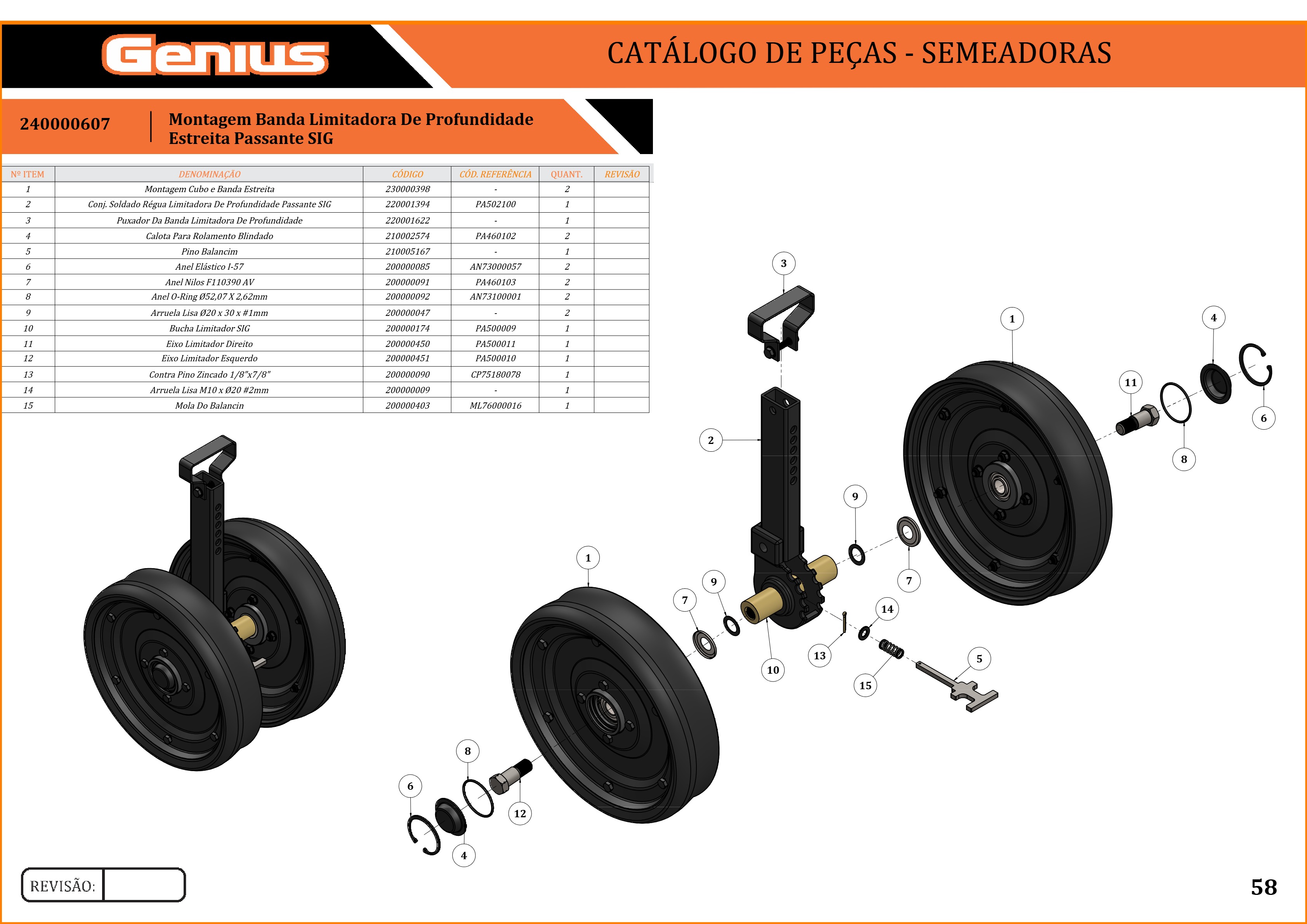 Montagem Banda Limitadora De Profundidade Estreita Passante SIG