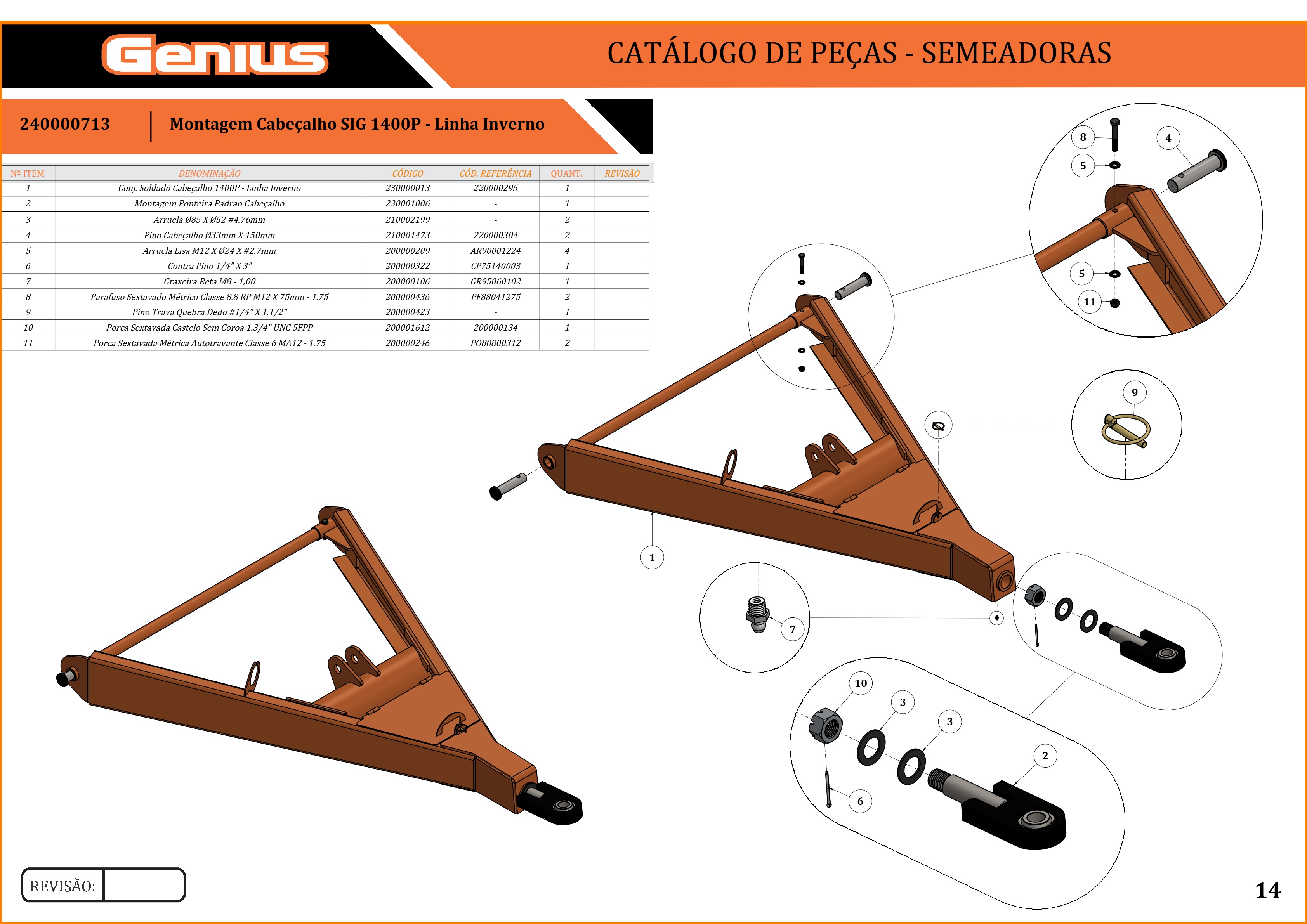 Montagem Cabeçalho SIG 1400P - Linha Inverno