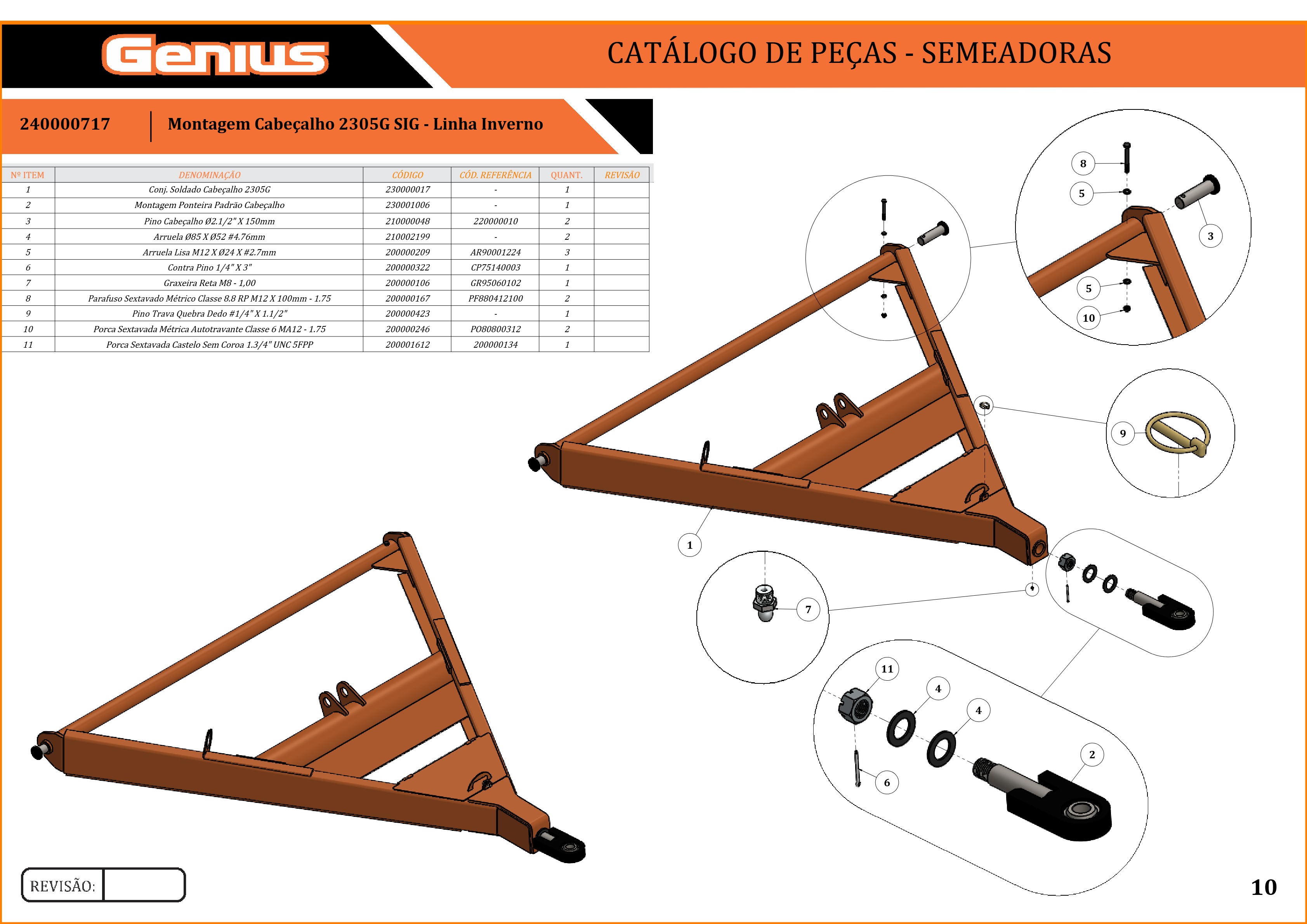 Montagem Cabeçalho 2305G SIG - Linha Inverno