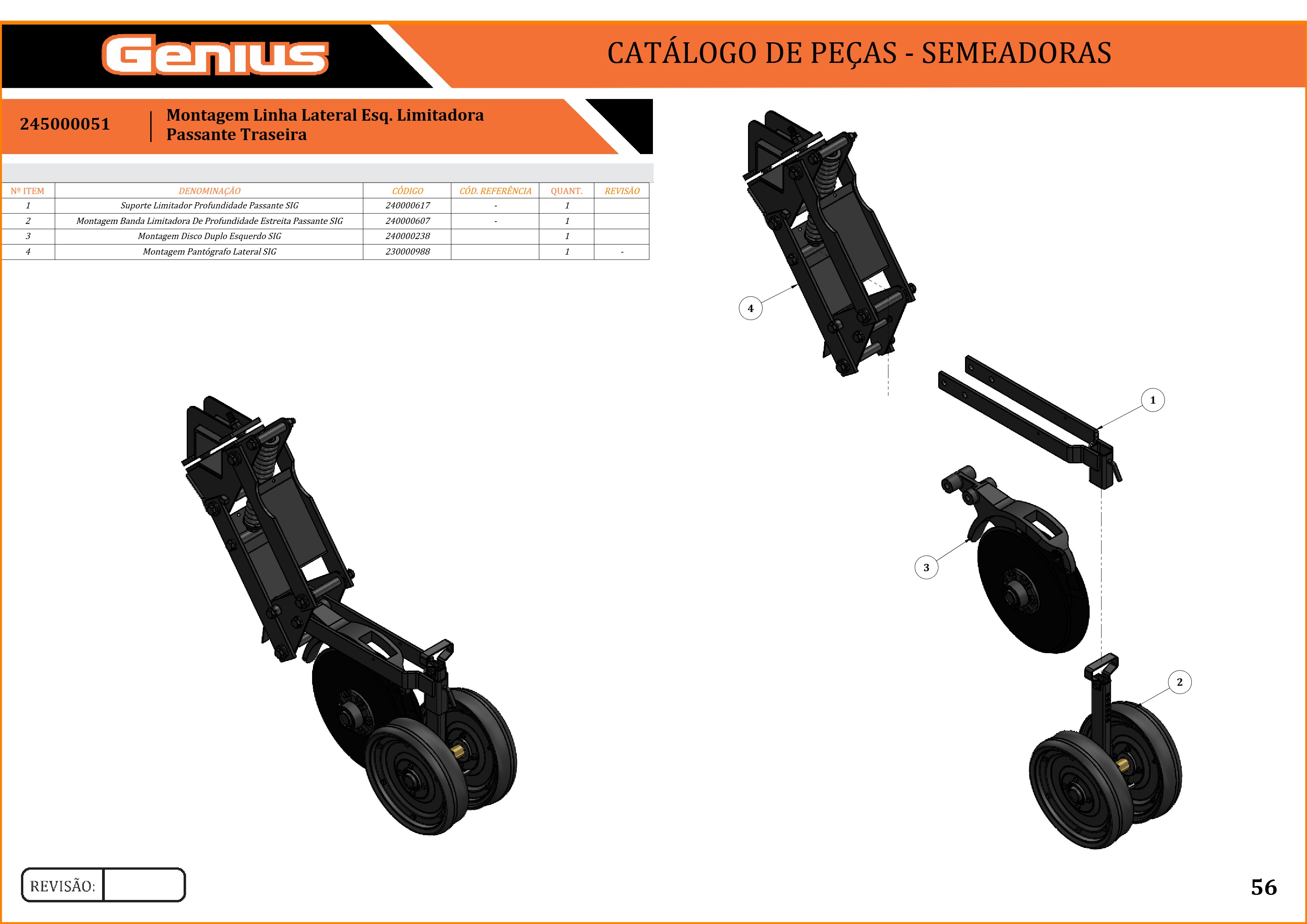 Montagem Linha Lateral Esq. Limitadora Passante Traseira